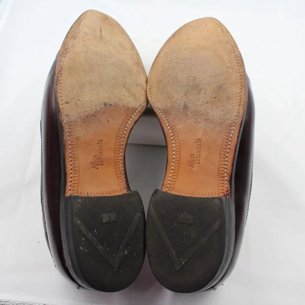 Allen Edmonds Manchester Sz 11M Men Wingtip Tassel Loafers Burgundy Leather